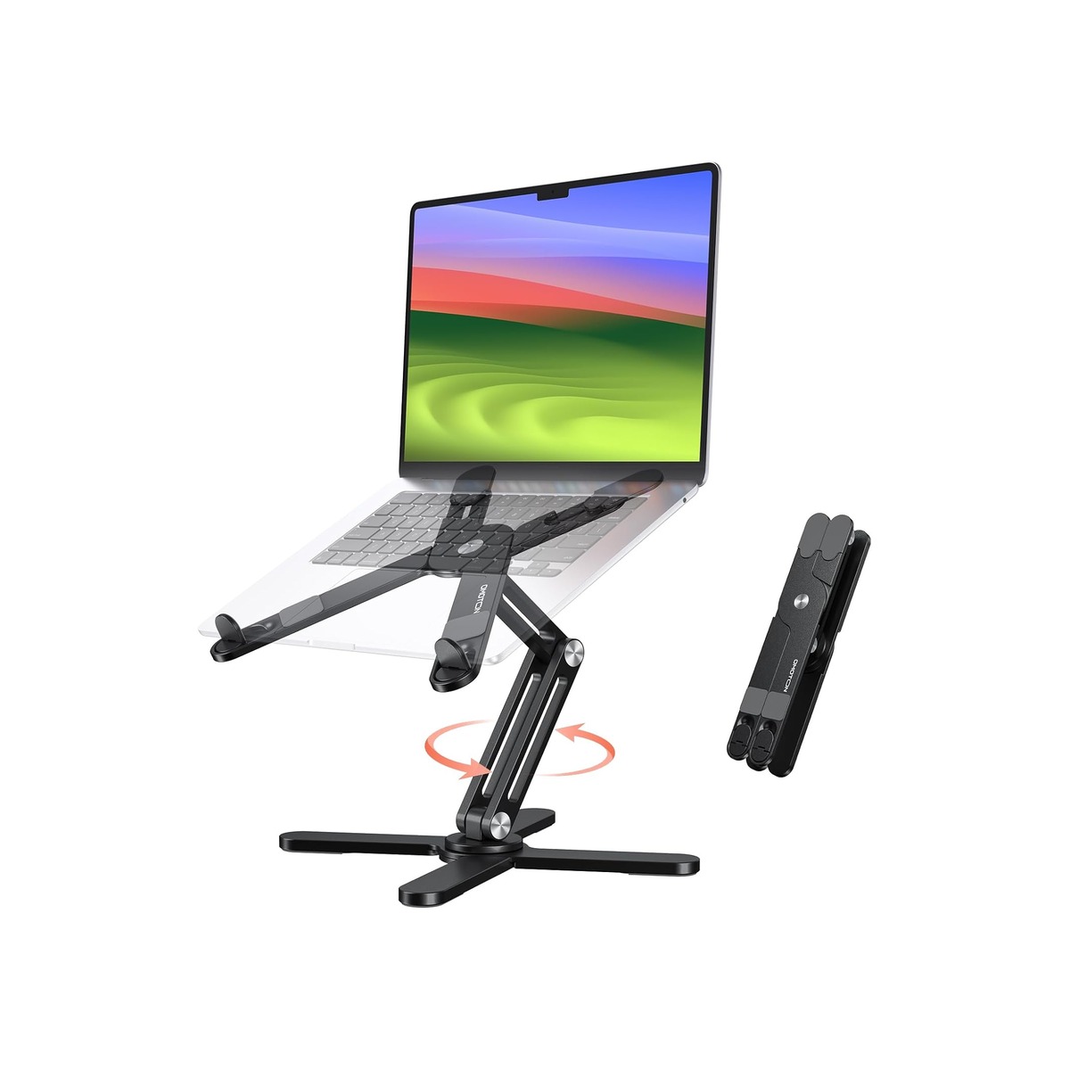 OMOTON 360° Rotating Laptop Stand Riser for Desk-1 OMOTON 360° Rotating Laptop Stand Riser for Desk - Image 1