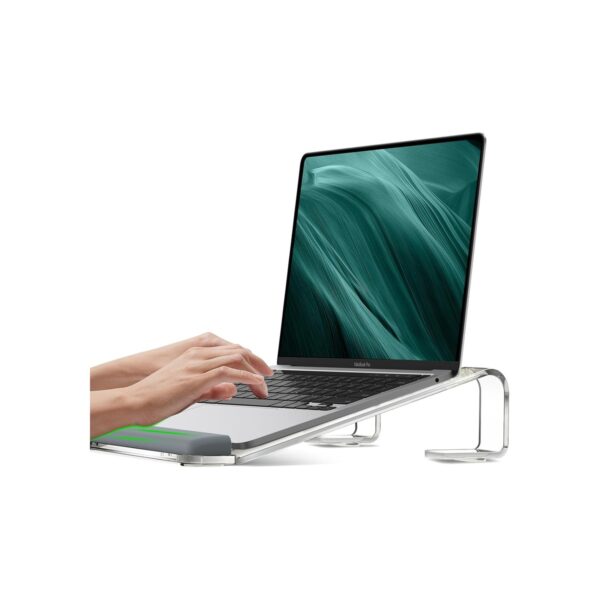 JCZT Clear Acrylic Laptop Stand for Desk, with Wrist Rest