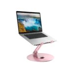 Swivel Laptop Stand for Desk, Adjustable Height Aluminum Computer Stand with 360