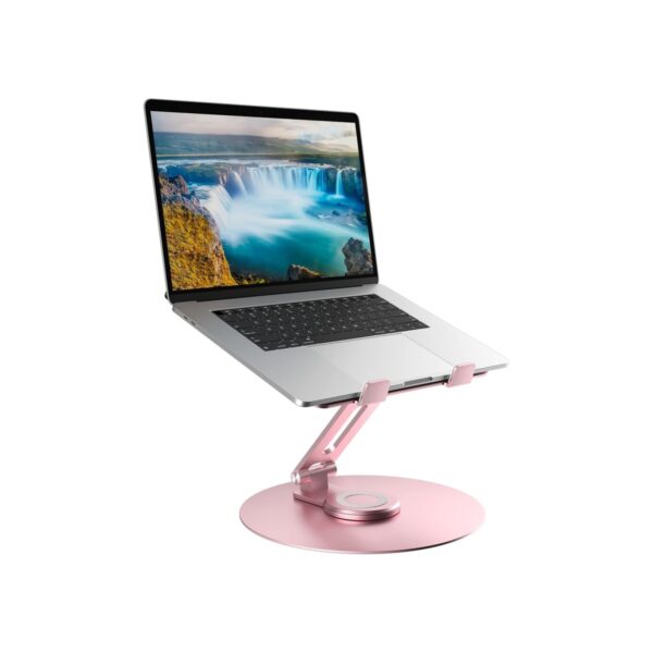 Swivel Laptop Stand for Desk, Adjustable Height Aluminum Computer Stand with 360