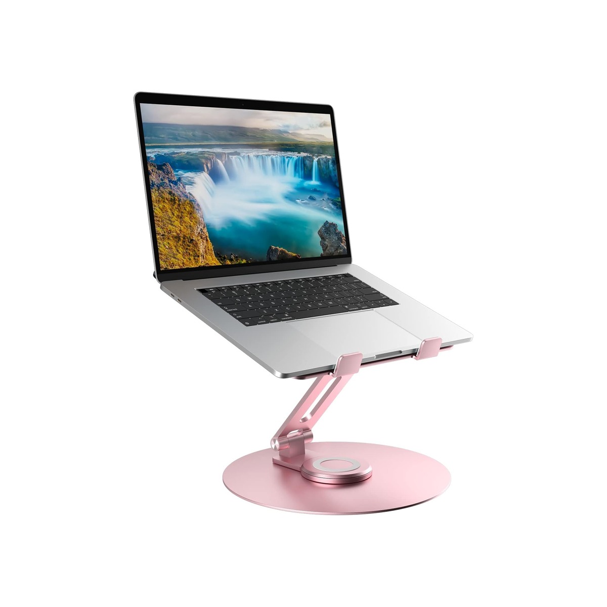 Swivel Laptop Stand for Desk, Adjustable Height Aluminum Computer Stand with 360-1 Swivel Laptop Stand for Desk, Adjustable Height Aluminum Computer Stand with 360 - Image 1