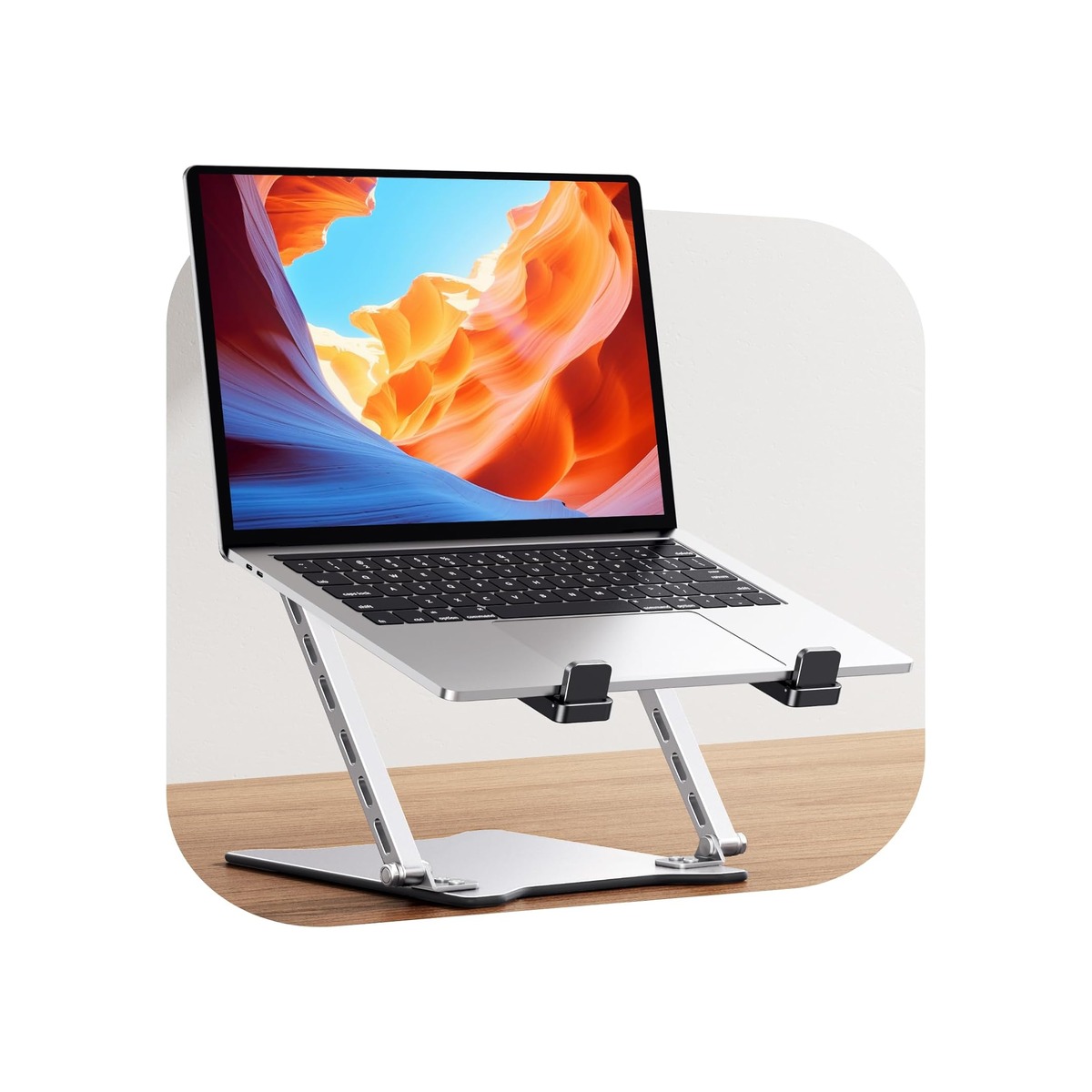 RIWUCT 2026 Laptop Stand for Desk Ultra-Slim Portable & Height Adjustable-1 RIWUCT 2026 Laptop Stand for Desk Ultra-Slim Portable & Height Adjustable - Image 1