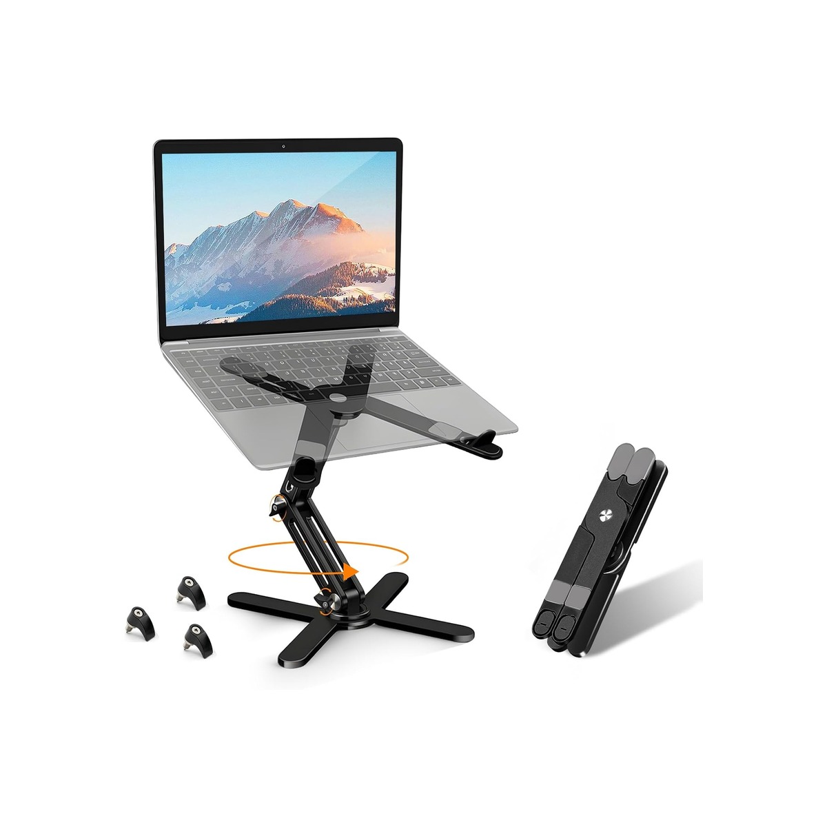 Moallia N86 360 Rotating Laptop Stand, Adjustable Height & Angle-1 Moallia N86 360 Rotating Laptop Stand, Adjustable Height & Angle - Image 1