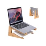 Wooden Laptop Stand Vertical Laptop for 13-18.6in Bamboo Stand for Desk