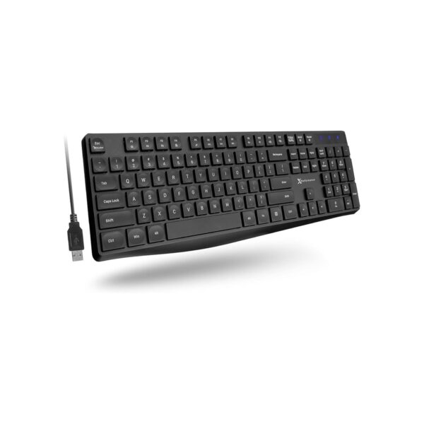 X9 Performance Wired Keyboard - Ultra Slim Full Size Ergonomic Computer Keyboard