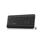 TECKNET 2.4GHz Wireless Ergonomic Keyboard with Full Size Wrist Rest