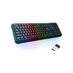 KLIM Chroma Wireless Keyboard – RGB Backlit Gaming, Rechargeable Battery