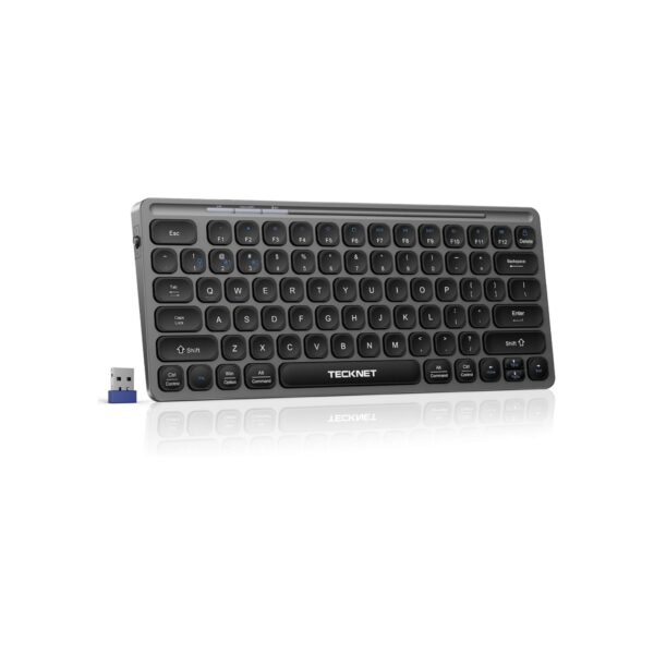 TECKNET Wireless Keyboard, Rechargeable Bluetooth Keyboard