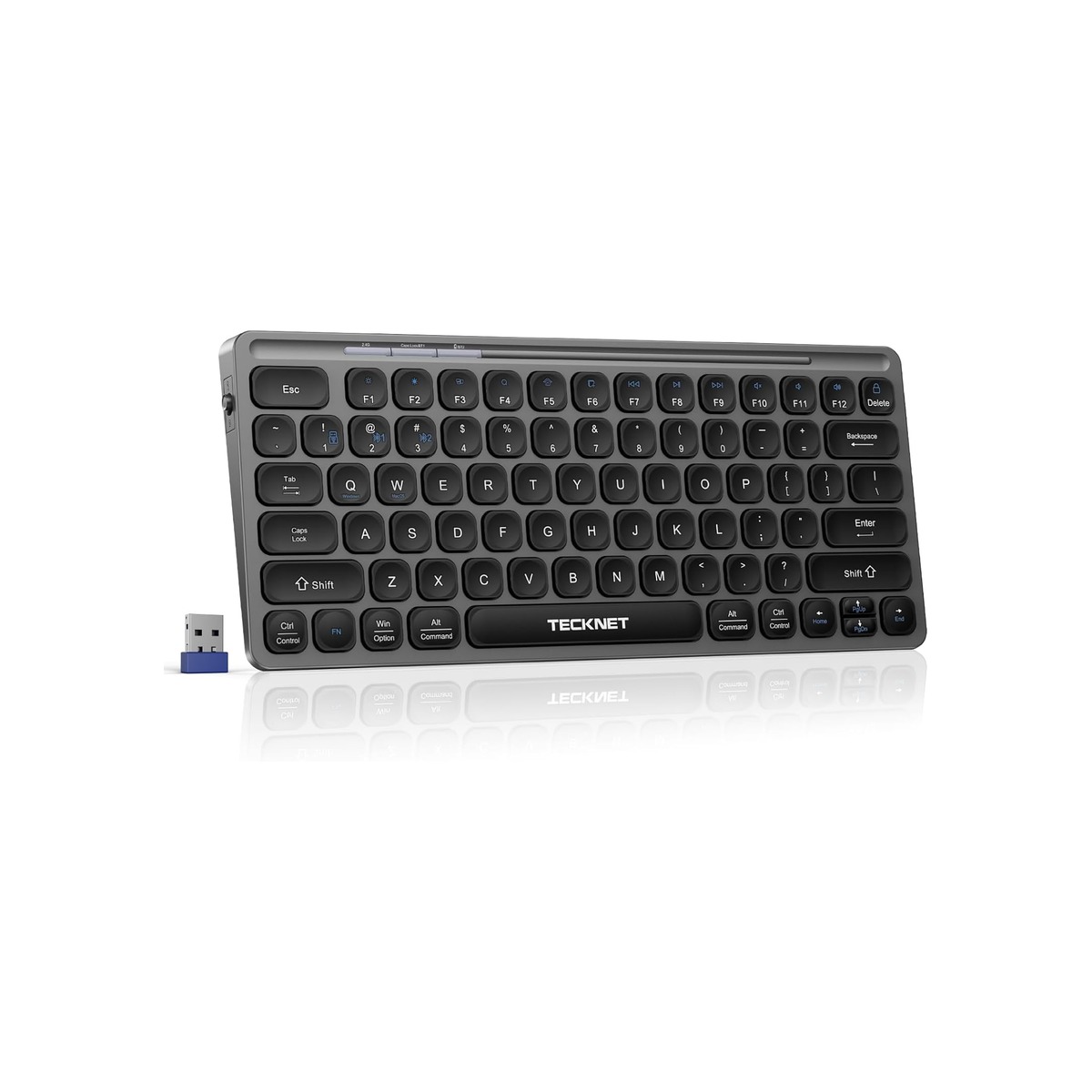 TECKNET Wireless Keyboard, Rechargeable Bluetooth Keyboard-1 TECKNET Wireless Keyboard, Rechargeable Bluetooth Keyboard - Image 1