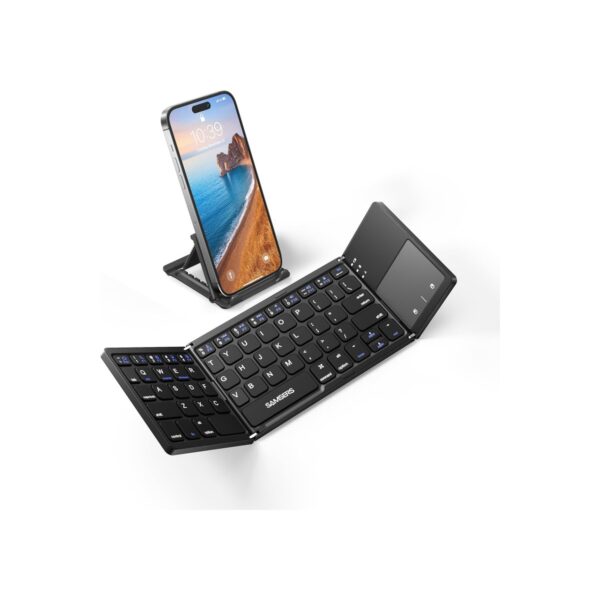 Samsers Foldable Bluetooth Keyboard with Touchpad - Portable Wireless Keyboard