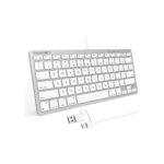 TECKNET Wired Keyboard for MacOS Devices with Dual Interface, Slim Mac Keyboard