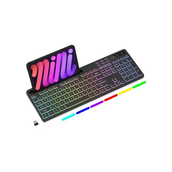 Soueto Wireless Keyboard with 7-Color RGB Backlit