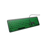Hamile Large Print Light Up Keyboard, USB Silent Wired Keyboard