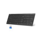 TECKNET Bluetooth Keyboard Rechargeable Ultra-Slim Full Size
