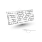 Macally USB C Wired Keyboard for Mac (USB C + USB A) – Compatible Keyboard for