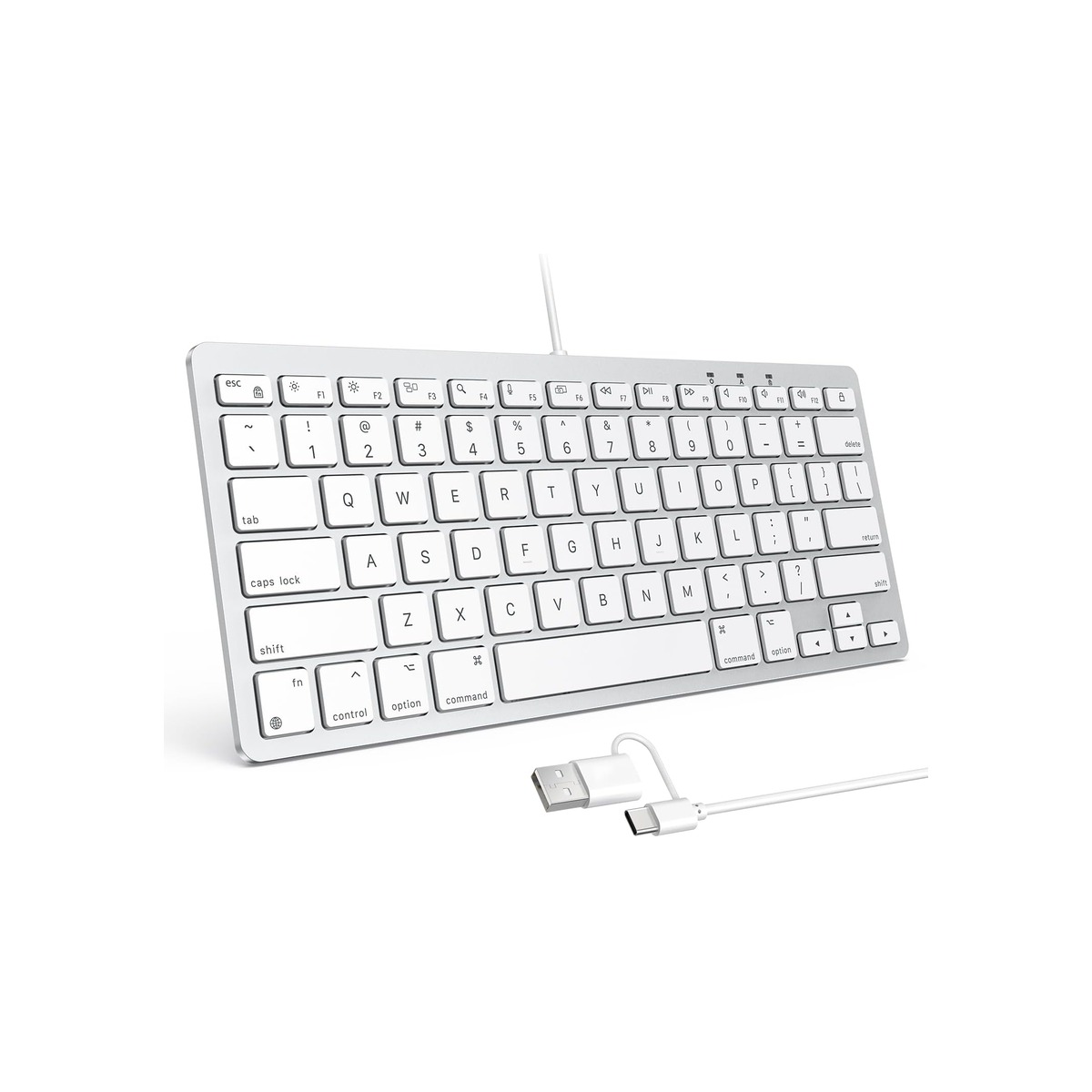 OMOTON Wired Keyboard for Mac Devices ONLY with Dual Interface-1 OMOTON Wired Keyboard for Mac Devices ONLY with Dual Interface - Image 1