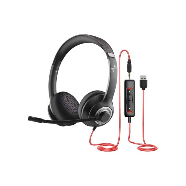 JIAMQISHI USB Headset with Microphone for PC