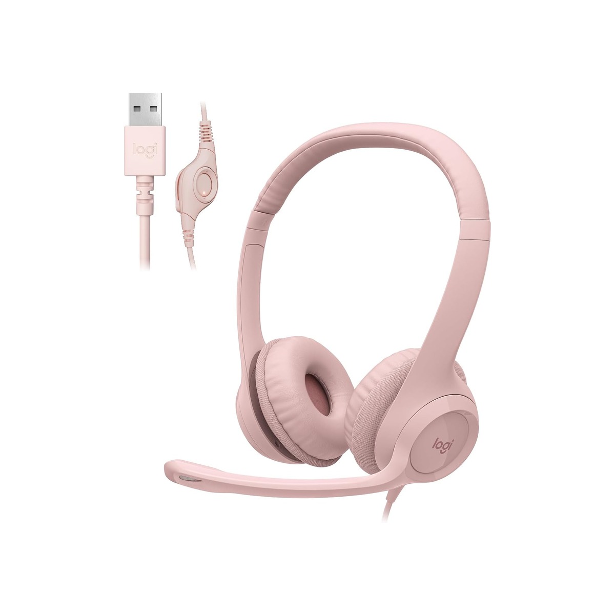 Logitech H390 Wired Headset for PC/Laptop, Stereo Headphones with Noise-1 Logitech H390 Wired Headset for PC/Laptop, Stereo Headphones with Noise - Image 1