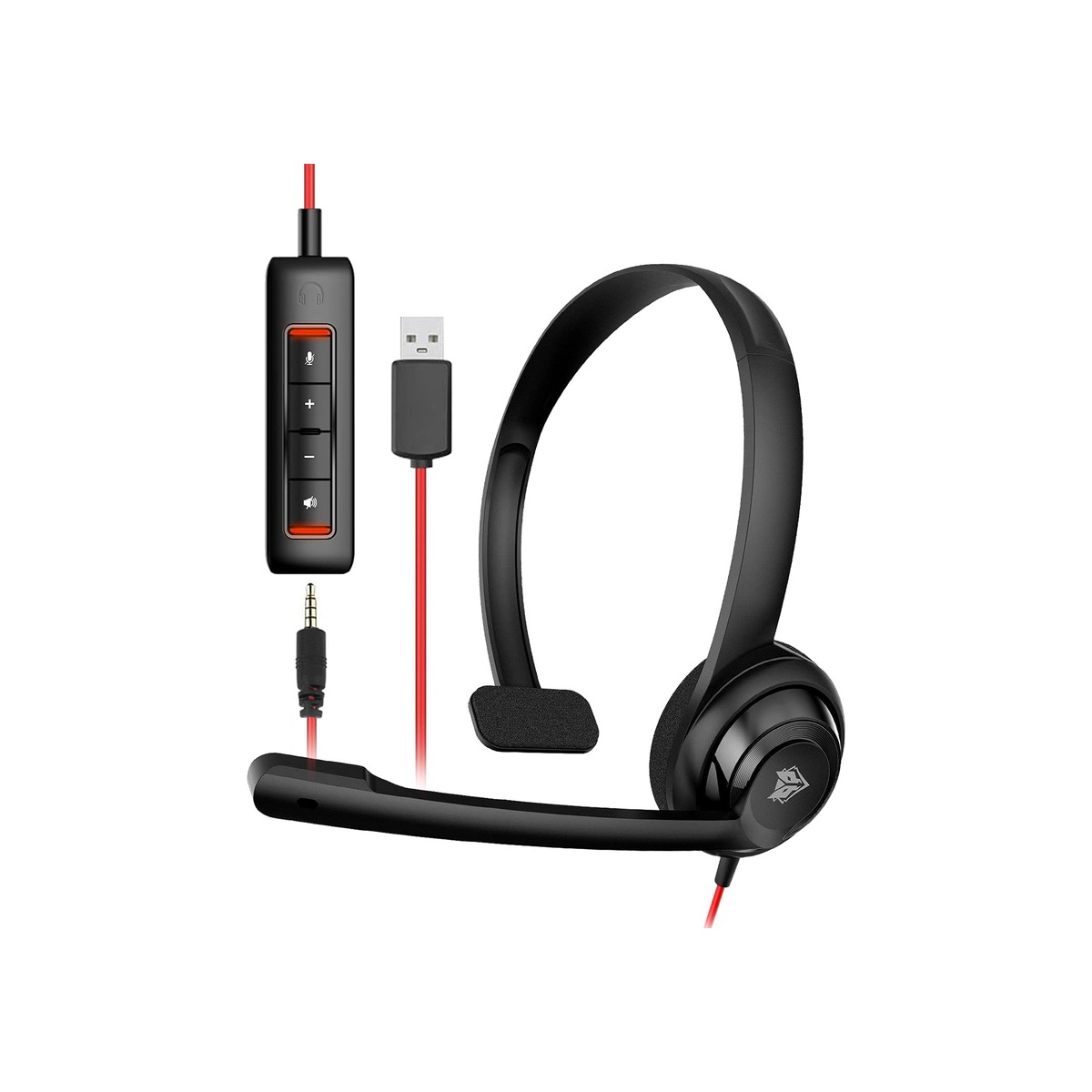 NUBWO HW02 USB Headset with Microphone Noise Cancelling &in-line Control-1 NUBWO HW02 USB Headset with Microphone Noise Cancelling &in-line Control - Image 1