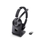 Wireless Headset with Mic for Work, Bluetooth Headset with Noise Cancelling
