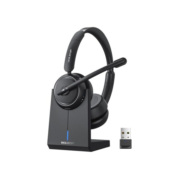 Wireless Headset with Mic for Work, Bluetooth Headset with Microphone Noise