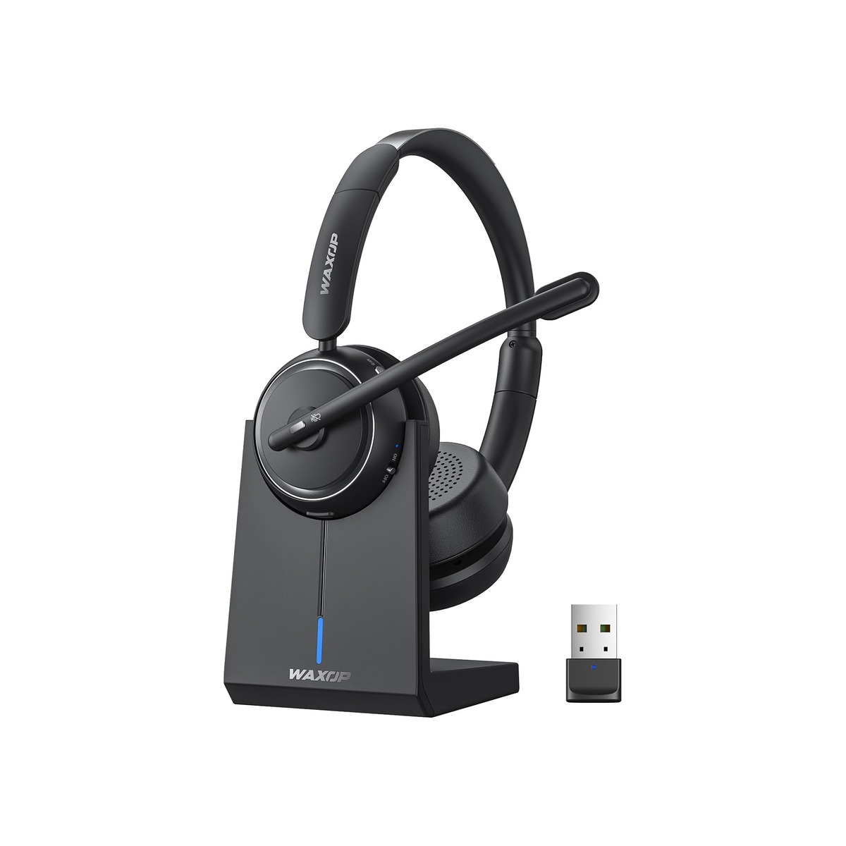 Wireless Headset with Mic for Work, Bluetooth Headset with Microphone Noise-1 Wireless Headset with Mic for Work, Bluetooth Headset with Microphone Noise - Image 1