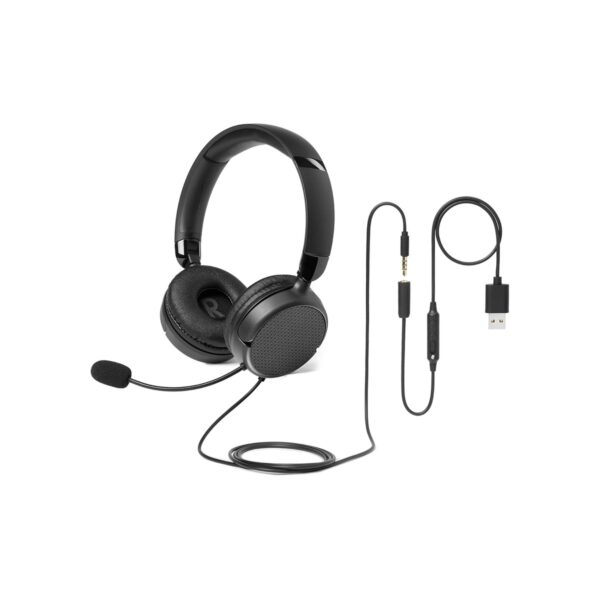 Amazon Basics On Ear Wired Computer Headset with Adjustable Microphone