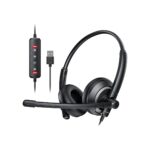 awatrue EH05-U Wired USB Headset with Noise Cancelling Microphone for PC Laptop