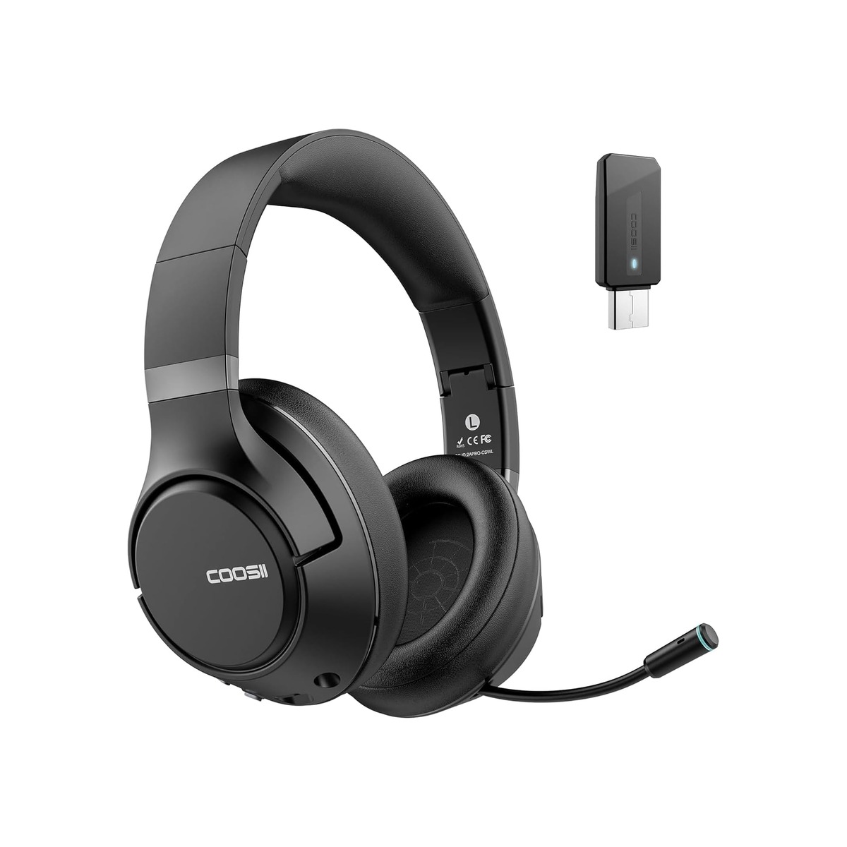 H300 Wireless Headphones with Microphone, Over Ear Bluetooth Headsets with USB-1 H300 Wireless Headphones with Microphone, Over Ear Bluetooth Headsets with USB - Image 1