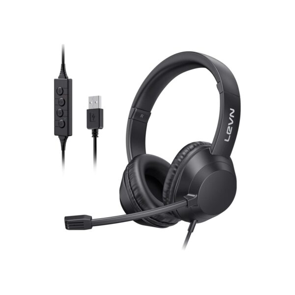 LEVN Headset with Mic, USB Headset with Microphone for PC