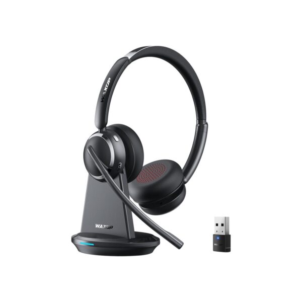 Wireless Headset with Mic for Work, Bluetooth 6.0 Headset with Microphone for PC