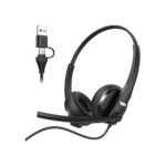 USB Headset with Microphone for PC,Wired Computer Laptop Headset with Noise