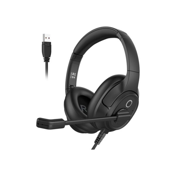 EKSA Headset with Microphone for Laptop, Wired Computer Headset with Volume &