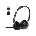 Wireless Headset with Mic for Work,Bluetooth Headset for Calls & Meetings
