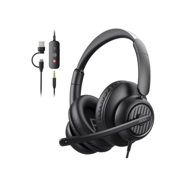 EKSA H8 USB Headset with Microphone for Work