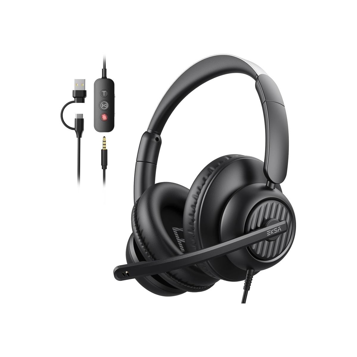 EKSA H8 USB Headset with Microphone for Work-1 EKSA H8 USB Headset with Microphone for Work - Image 1