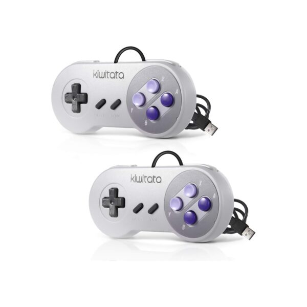 KIWITATA 2X Classic SNES USB Controller for PC Gamings
