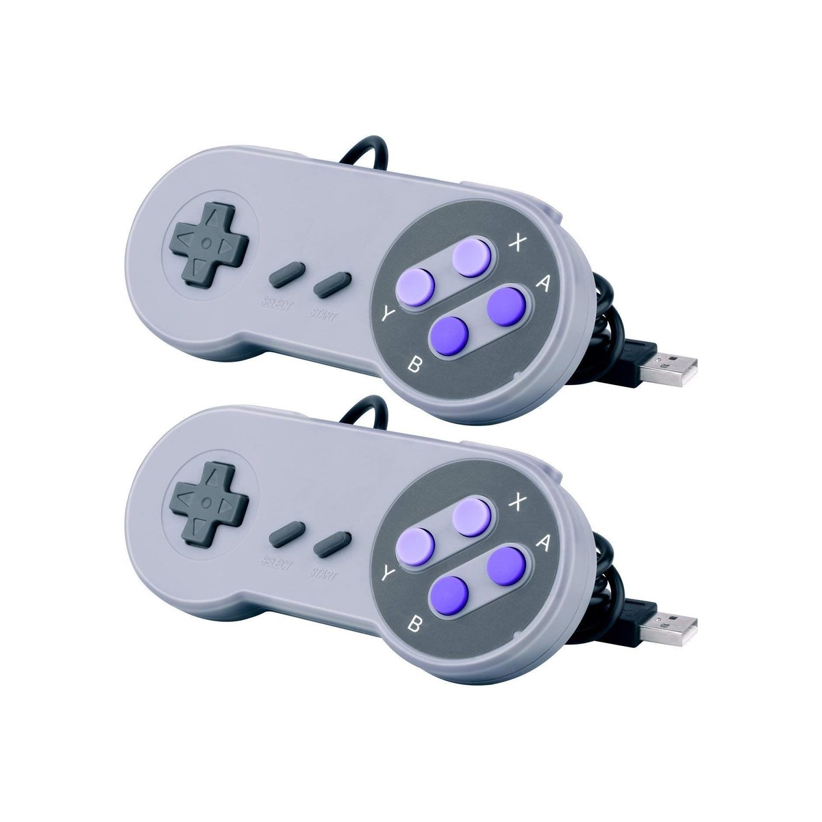 2 Packs USB Controller for Super NES SNES, USB Famicom Controller Joypad Gamepad-1 2 Packs USB Controller for Super NES SNES, USB Famicom Controller Joypad Gamepad - Image 1