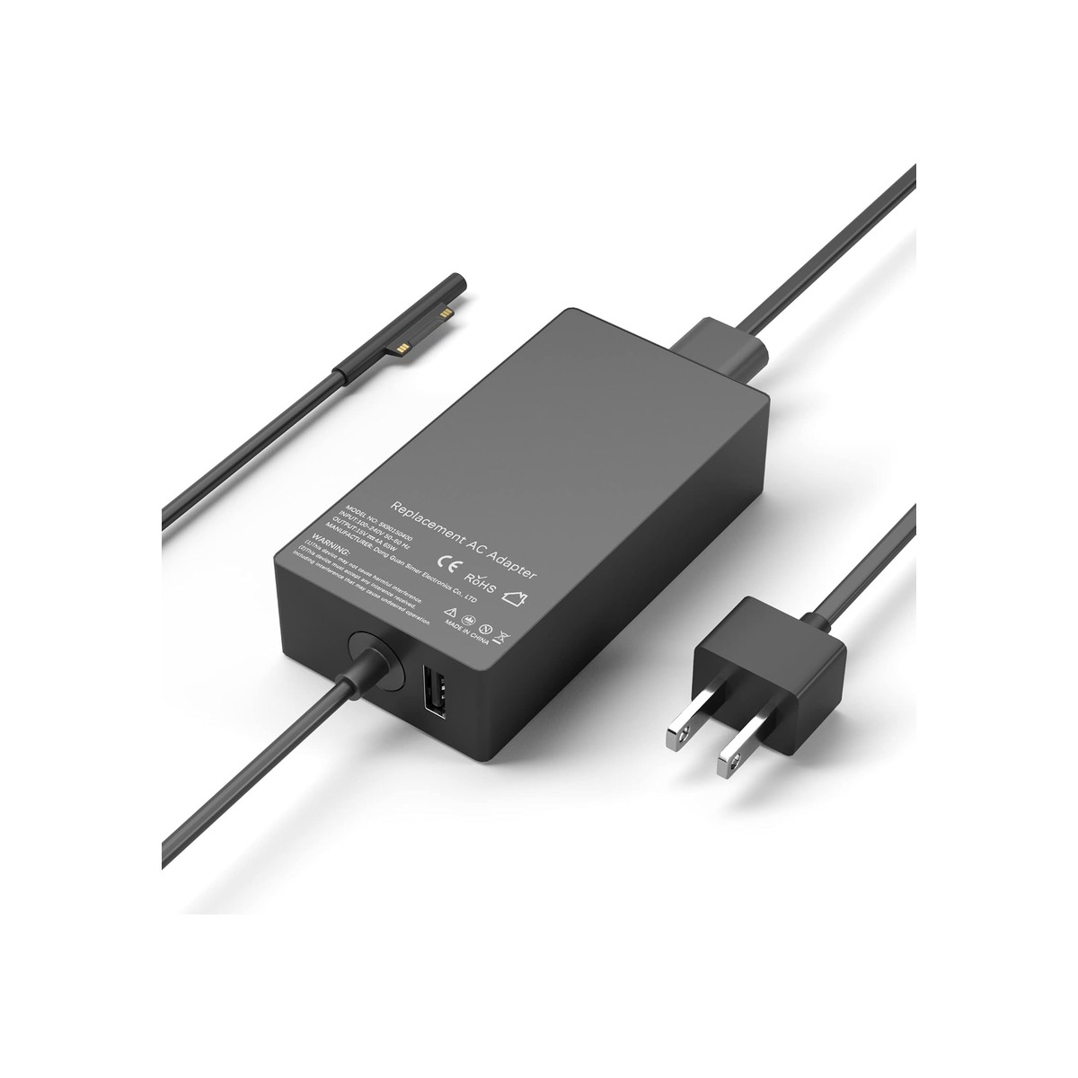 65W Surface Pro Charger Compatible with Microsoft Surface Laptop 2 3-1 65W Surface Pro Charger Compatible with Microsoft Surface Laptop 2 3 - Image 1