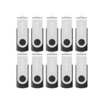 10-Pack Enfain 16GB USB 2.0 Flash Memory Stick Swivel Thumb Drives for Universal