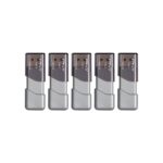PNY 64GB Turbo Attaché 3 USB 3.0 Flash Drive, Silver (Pack of 5)