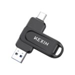 KEXIN 128GB USB C Flash Drive Dual Thumb Drive 100MB/s Swivel USB-A & Type-C USB