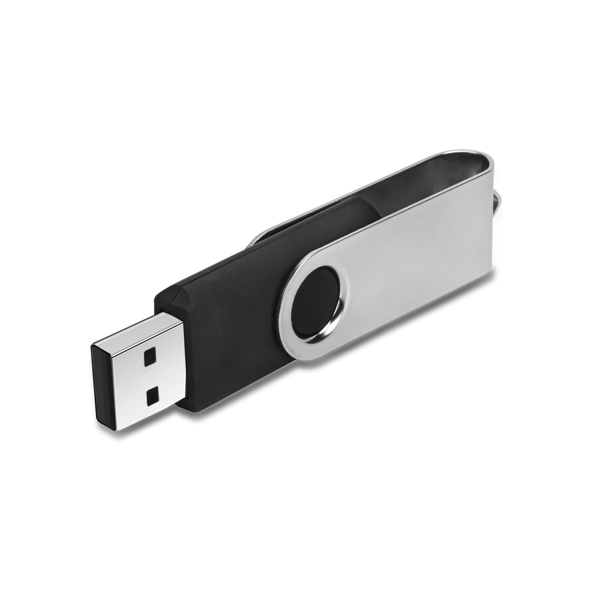 Swivel Design 16GB USB Flash Drive with Keychain-1 Swivel Design 16GB USB Flash Drive with Keychain - Image 1