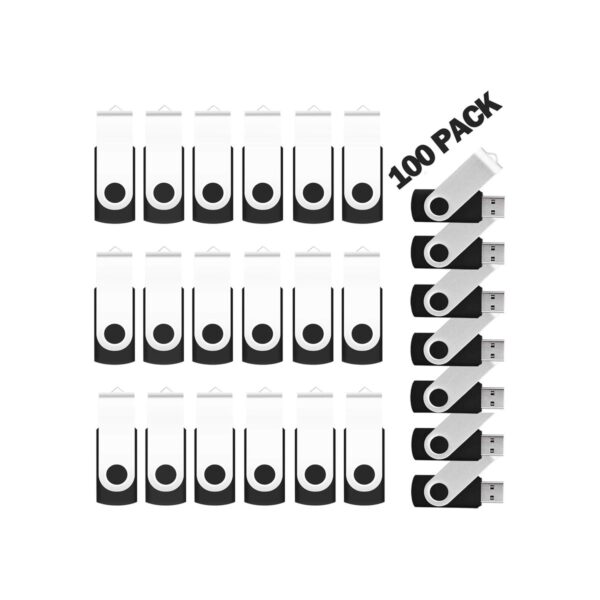 128MB Bulk Flash Drives 100 Pack, EASTBULL USB 2.0 Metal Flash Drives Bulk Thumb