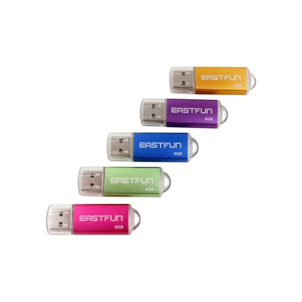 EASTFUN 5Pcs 8GB USB Flash Drive USB 2.0 Flash Memory Stick Thumb Stick Pen(Five