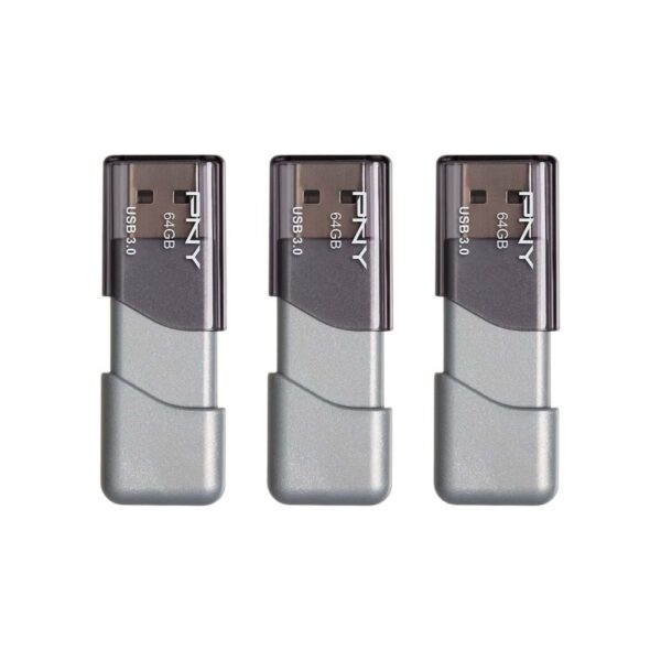 PNY 64GB Turbo Attaché 3 USB 3.0 Flash Drive 3-Pack