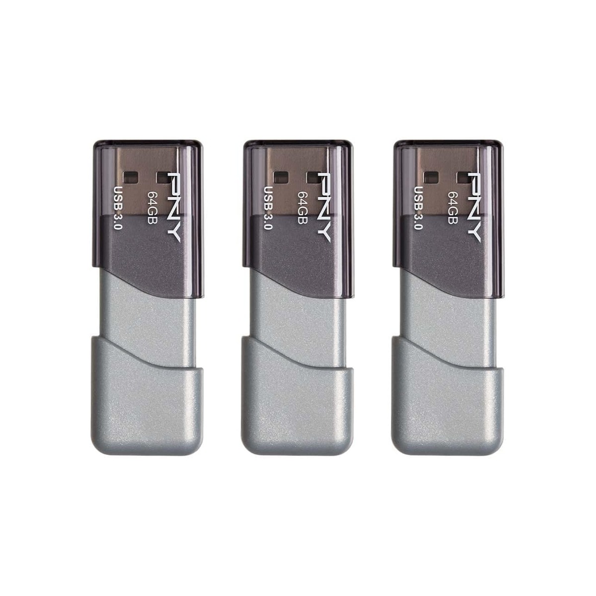 PNY 64GB Turbo Attaché 3 USB 3.0 Flash Drive 3-Pack-1 PNY 64GB Turbo Attaché 3 USB 3.0 Flash Drive 3-Pack - Image 1