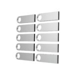 ABLAZE 8GB Flash Drive 10 Pack, Metal USB 2.0 Thumb Drives with Keychains USB
