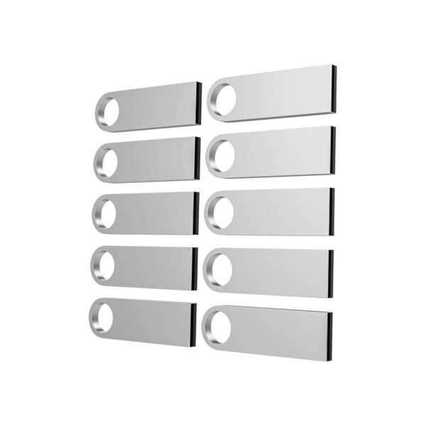 ABLAZE 8GB Flash Drive 10 Pack, Metal USB 2.0 Thumb Drives with Keychains USB