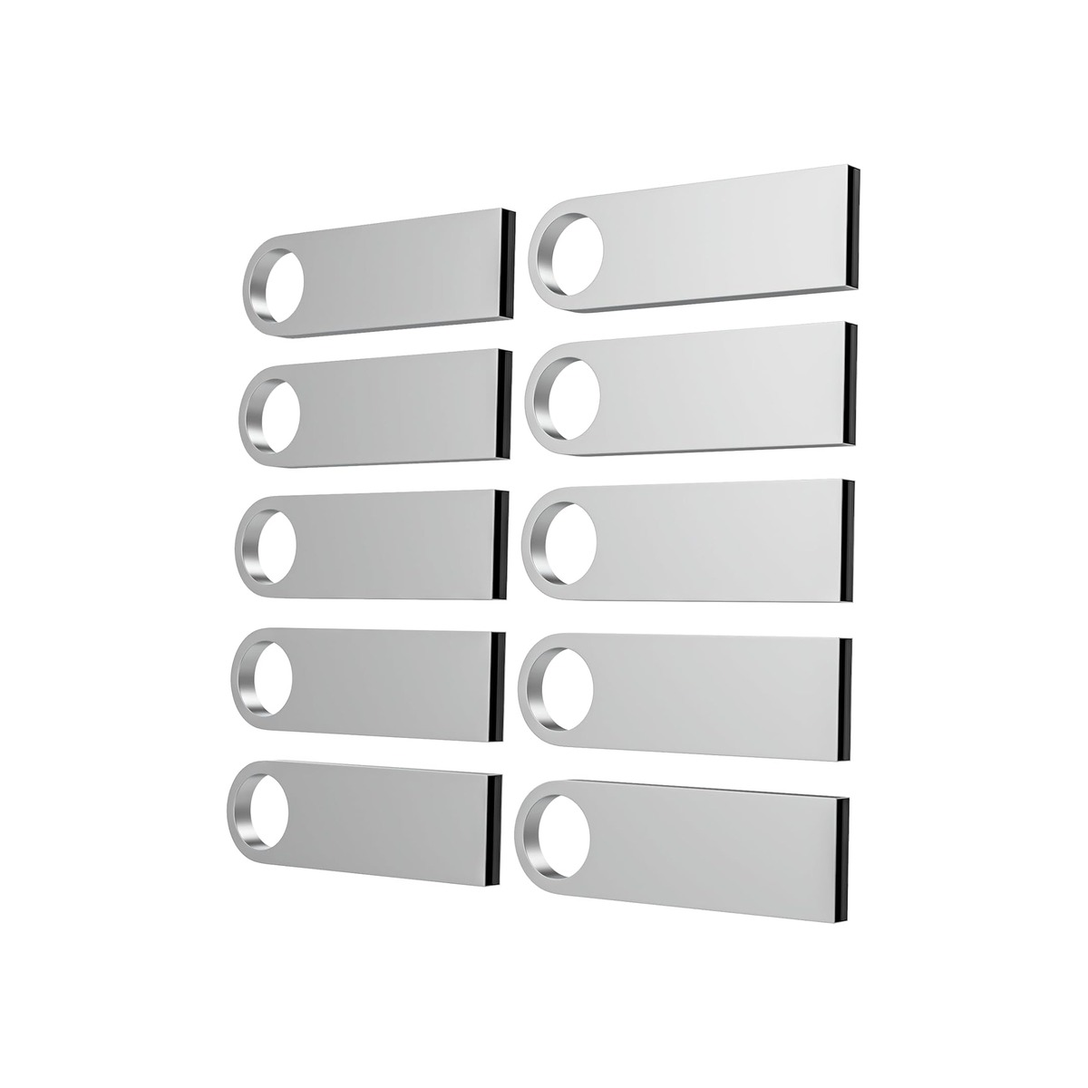 ABLAZE 8GB Flash Drive 10 Pack, Metal USB 2.0 Thumb Drives with Keychains USB-1 ABLAZE 8GB Flash Drive 10 Pack, Metal USB 2.0 Thumb Drives with Keychains USB - Image 1